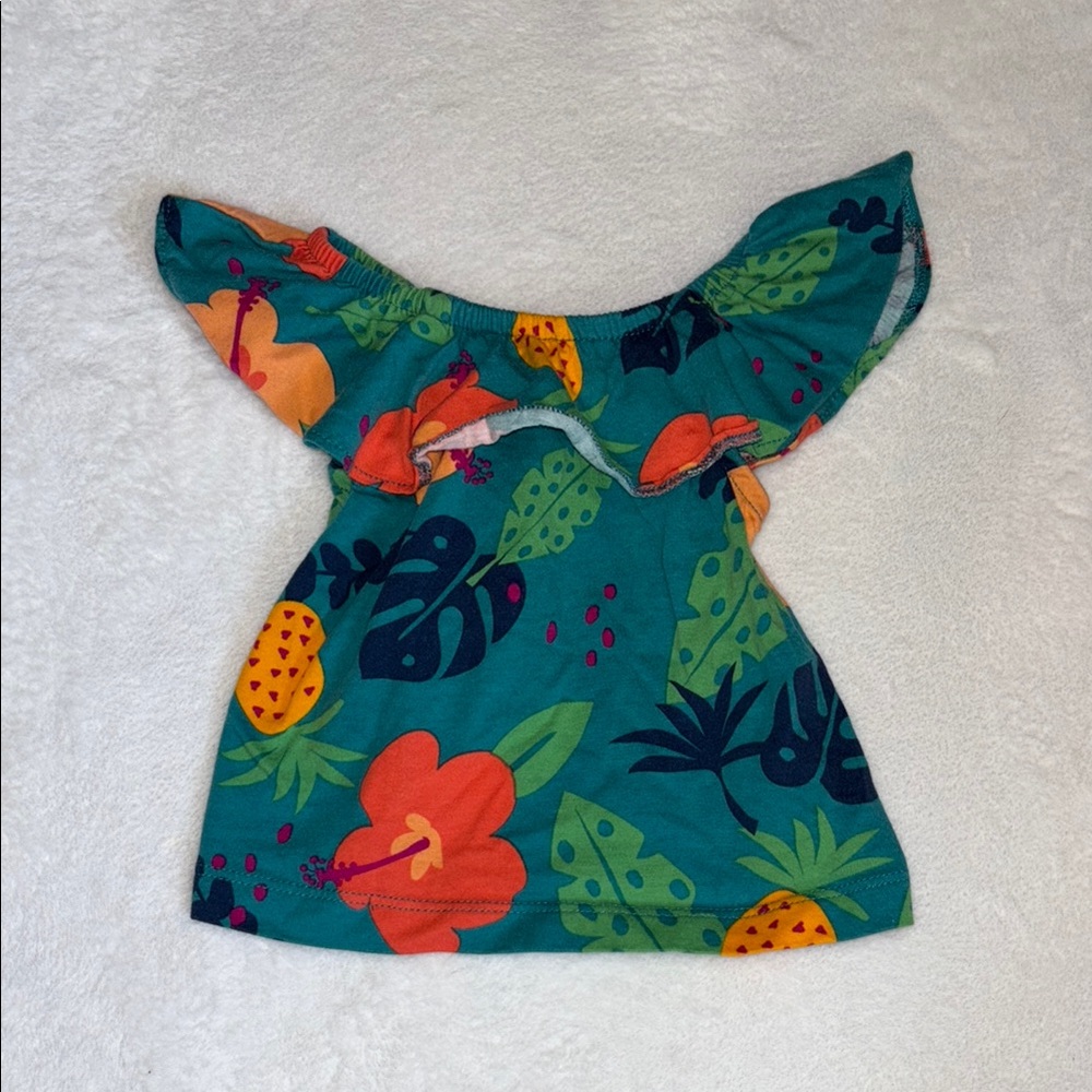 (3 for $10) carters Tropical Off-Shoulder Baby top